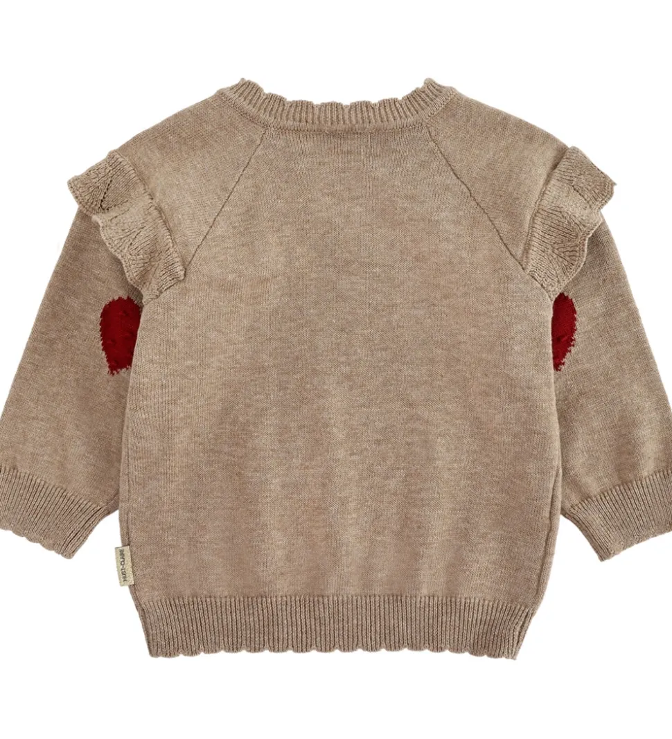 Hust and Claire Bluse - Strik - HCPusle - Biscuit m. Hjerte