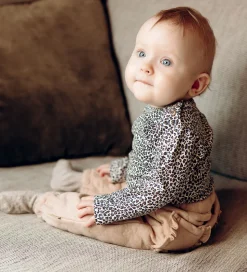 Hust and Claire Body l/æ - HCBri - Wheat Melange m. Leopardprint