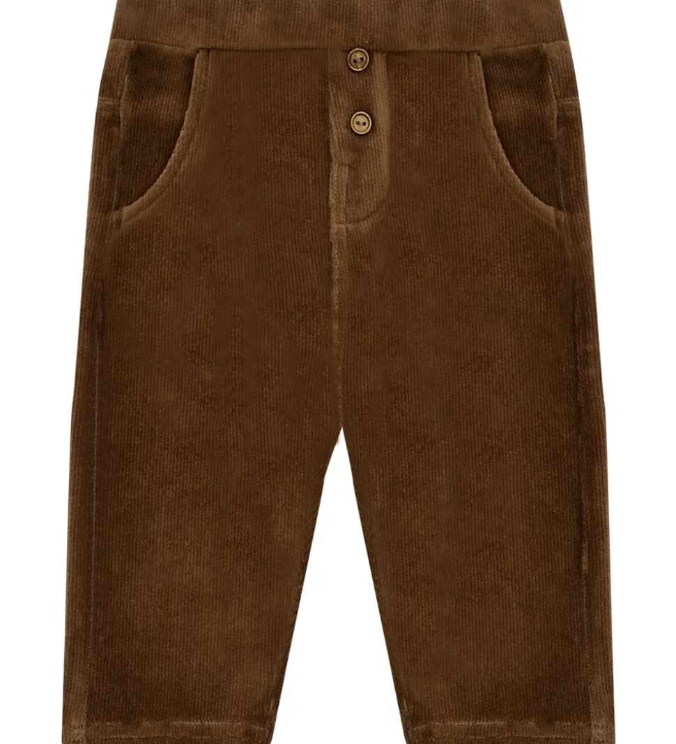 Hust and Claire Fløjlsbukser - HCGordon Ottoman - Brown stone