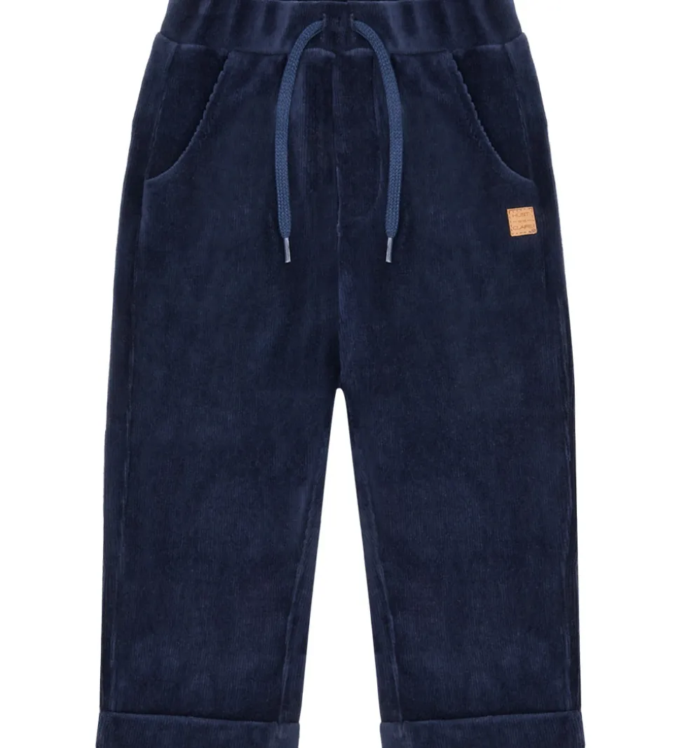 Hust and Claire Fløjlsbukser - HCGarry Ottoman - More Navy