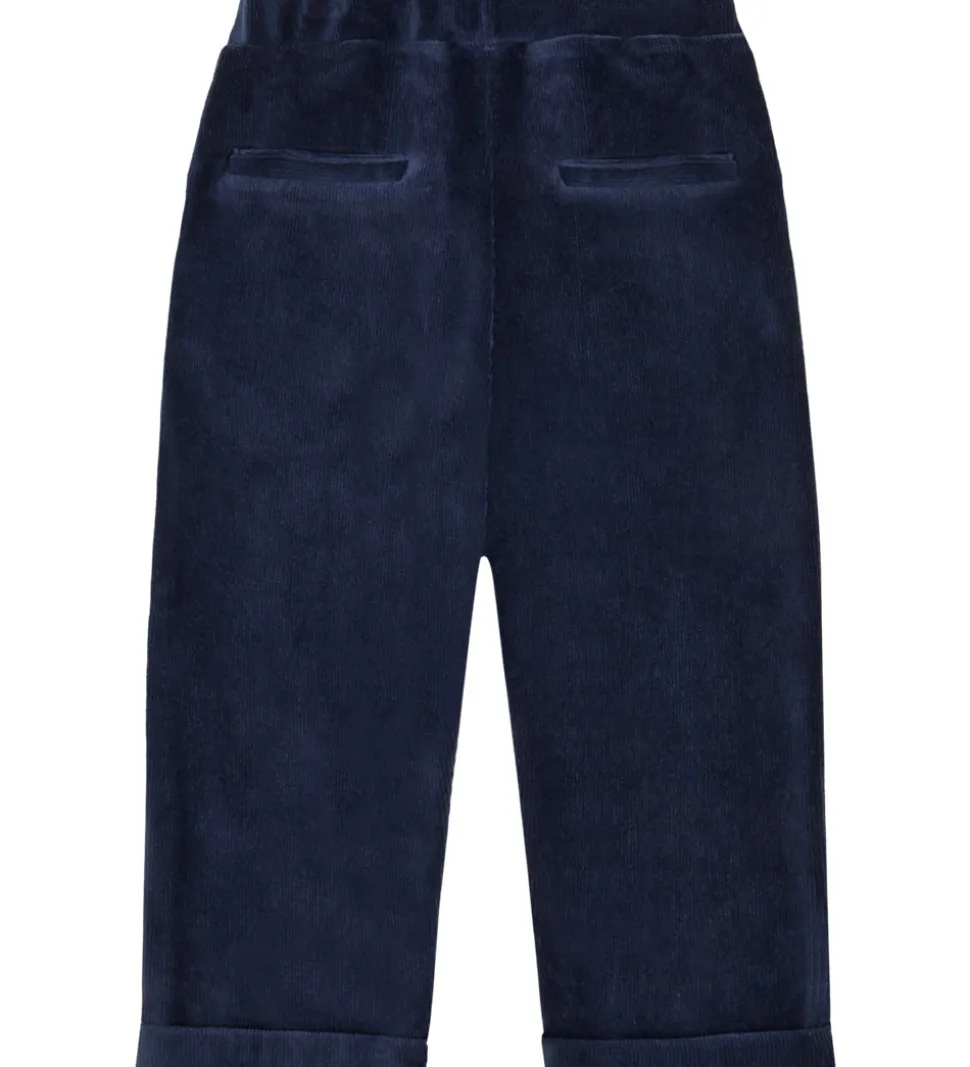 Hust and Claire Fløjlsbukser - HCGarry Ottoman - More Navy