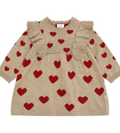 Hust and Claire Kjole - Strik - HCKristel - Biscuit m. Hjerter