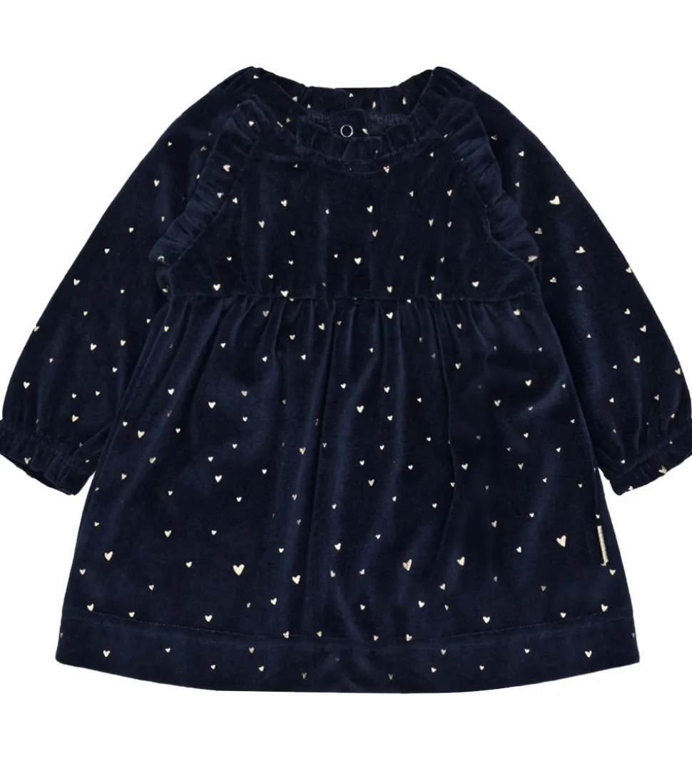 Hust and Claire kjole - Velour - HCKis - More Navy m. Guld