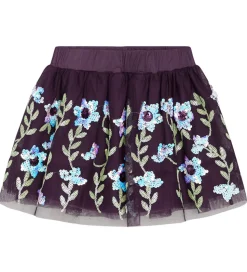 Hust and Claire Nederdel - Ninna - Dark Plum m. Palietter