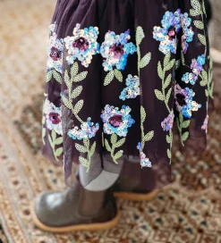 Hust and Claire Nederdel - Ninna - Dark Plum m. Palietter