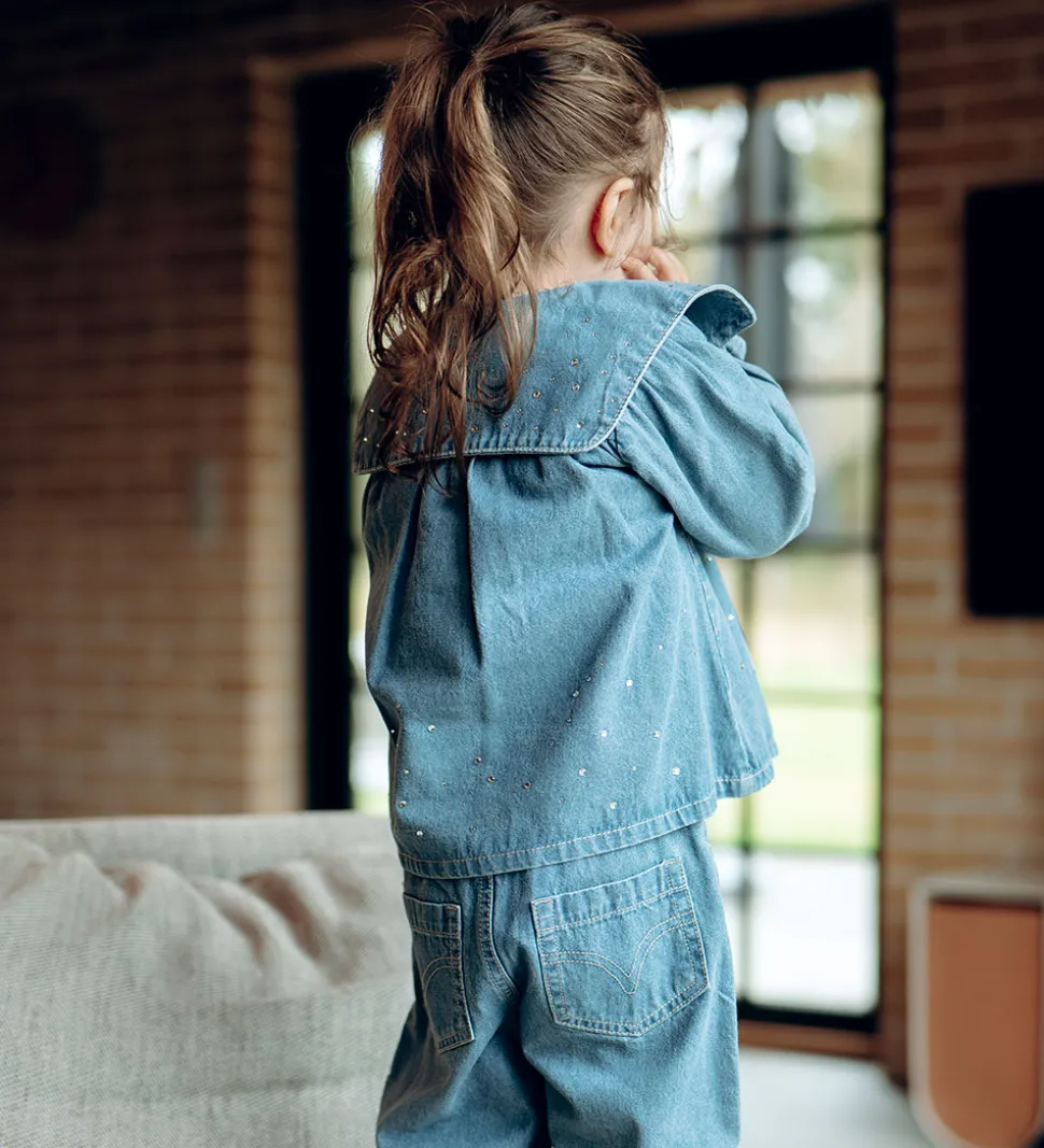 Hust and Claire Skjorte - HCKaroline - Blue Denim m. Similisten