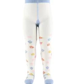 Hust and Claire Strømpebukser - HCFrankie - Ivory m. Blomster