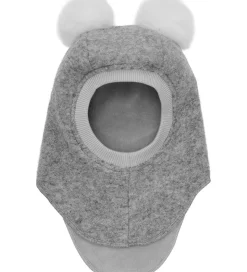 Huttelihut Elefanthue - Uld - 2-lags - Grey Melange m. Kvaste