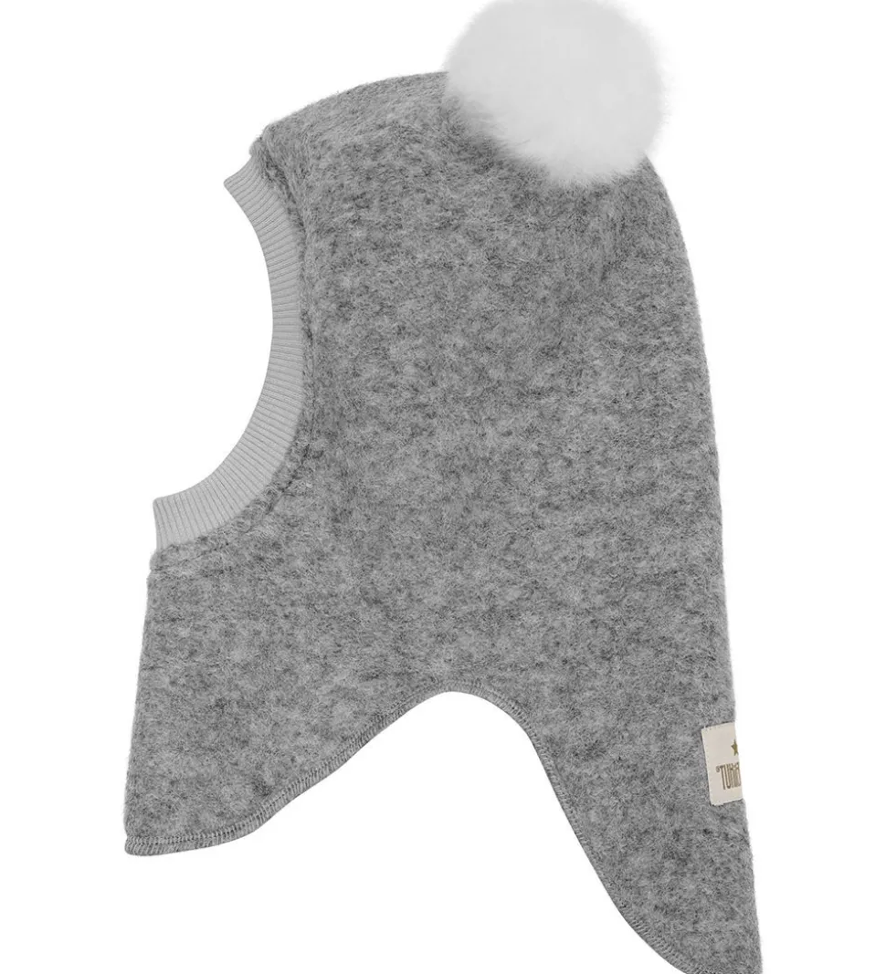 Huttelihut Elefanthue - Uld - 2-lags - Grey Melange m. Kvaste