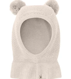 Huttelihut Elefanthue - Uld - 2-lags - Sand Melange m. Kvaster