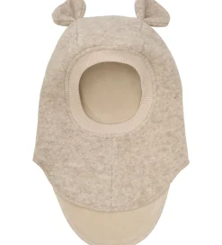 Huttelihut Elefanthue - Uld - 2-lags - Sand Melange m. Ører