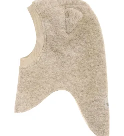 Huttelihut Elefanthue - Uld - 2-lags - Sand Melange m. Ører