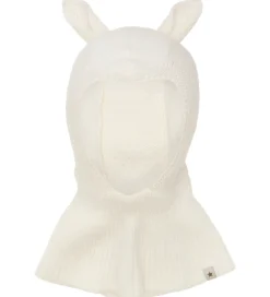 Huttelihut Elefanthue - Uld - 1-lags - Off-white m. Ører