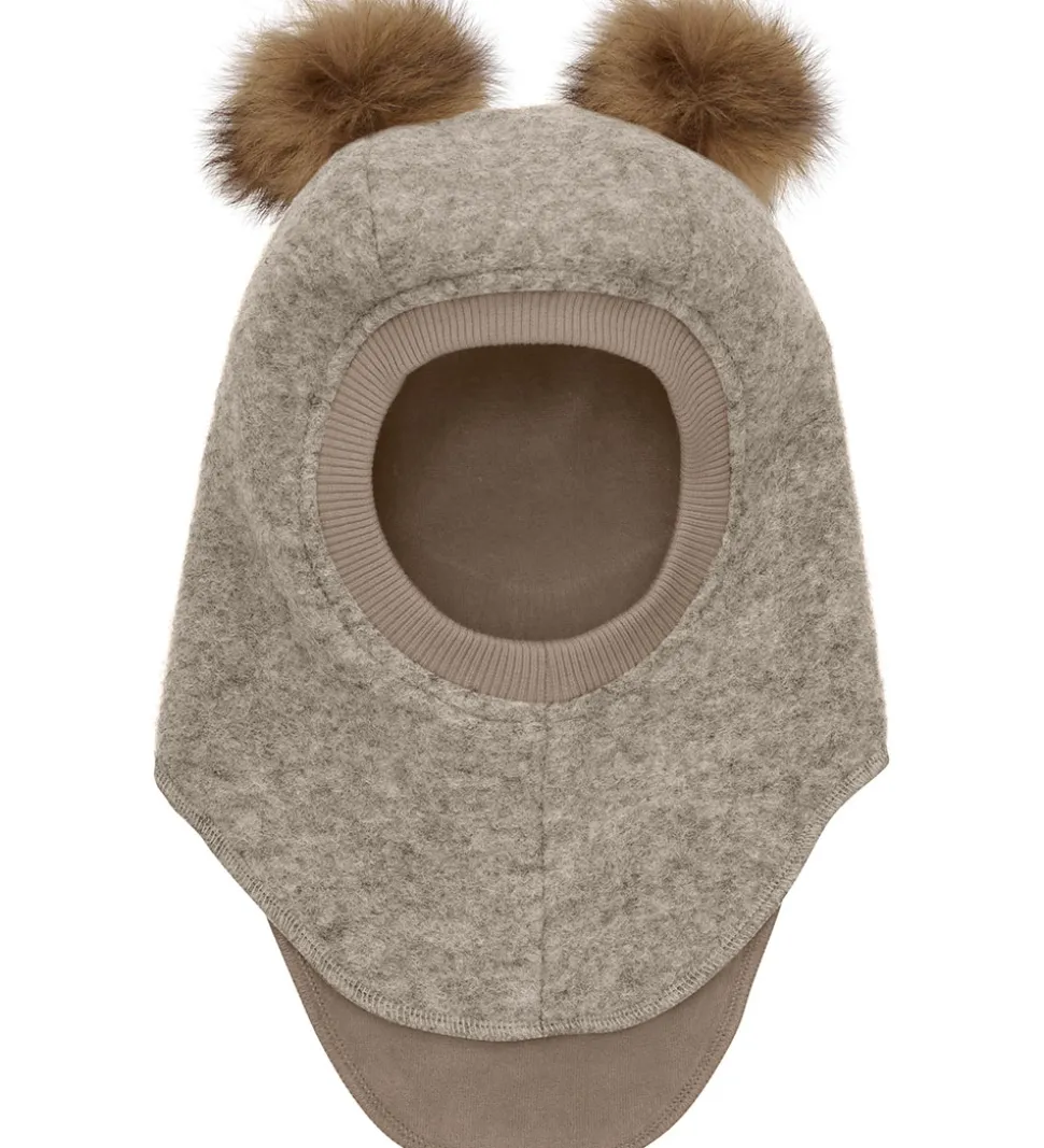 Huttelihut Elefanthue - Uld - 2-lags - Camel Melange m. Kvaste