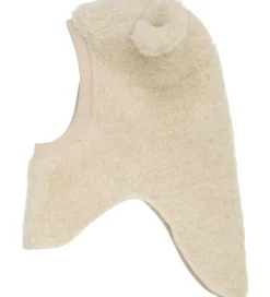 Huttelihut Elefanthue - Uld - Teddy - 2-lags - Cement m. Ører