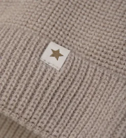 Huttelihut Hue - Uld - Strik - Camel Melange m. Kvaster