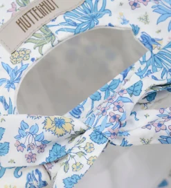 Huttelihut Kasket - Soft Chambray m. Blomster