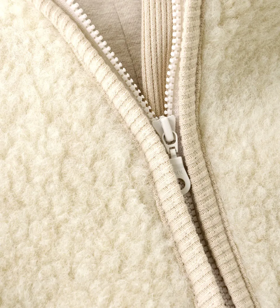 Huttelihut Køredragt - Uldfleece - Teddy - Cement