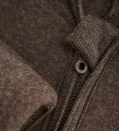 Huttelihut Køredragt - Uldfleece - Brown Melange m. Ører