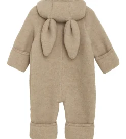 Huttelihut Køredragt - Uldfleece - Camel Melange m. Ører