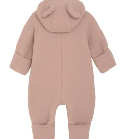 Huttelihut Køredragt - Uldfleece - Mahogany Rose m. Ører