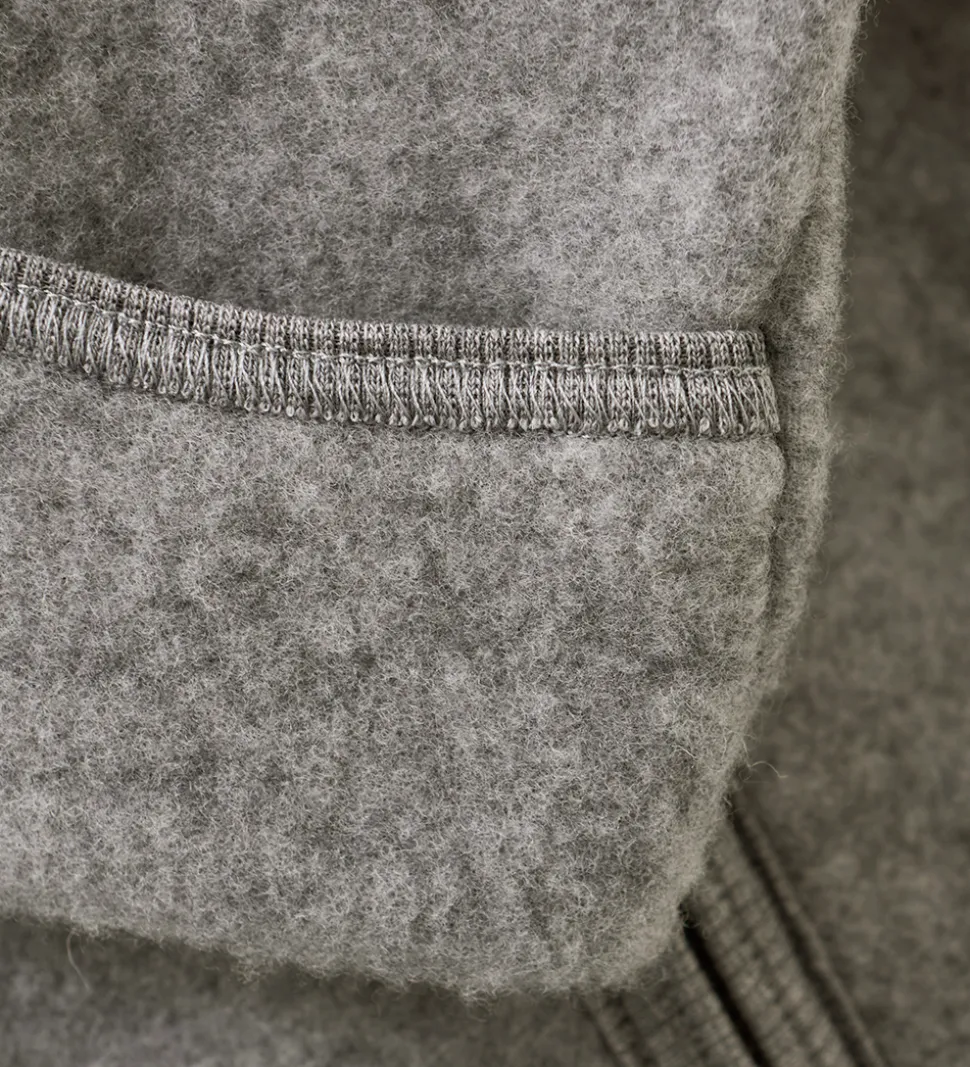 Huttelihut Køredragt - Uldfleece - Medium Grey Melange m. Ører