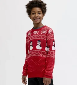 Jack & Jones Bluse - Strik - JjXmas Andrew - True Red