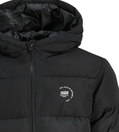 Jack & Jones Dynejakke - JjMaze - Black/WHITE LOGO