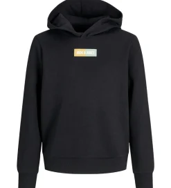 Jack & Jones Hættetrøje - JjPan - Sort m. Logo