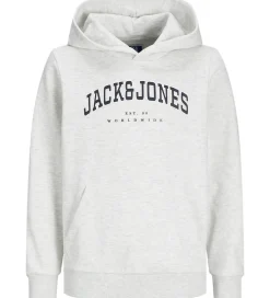 Jack & Jones Hættetrøje- JjeCaleb - Noos - White Melange/LOOSE
