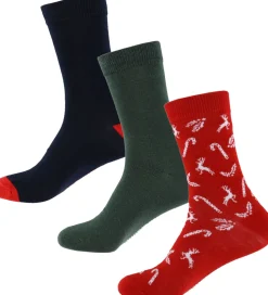 Jack & Jones Strømper - 3-pak - Jaccane - True Red/Duffel Ba