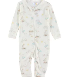 Joha Heldragt - Uld/Silke - Off White m. Print