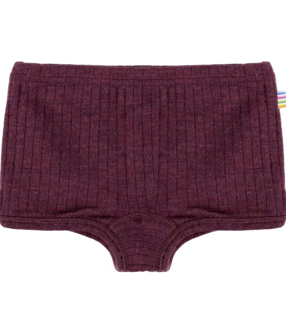 Joha Hipsters - Uld - Rib - Blomme