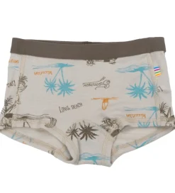 Joha Hipsters - Uld/Silke - Beige m. Print