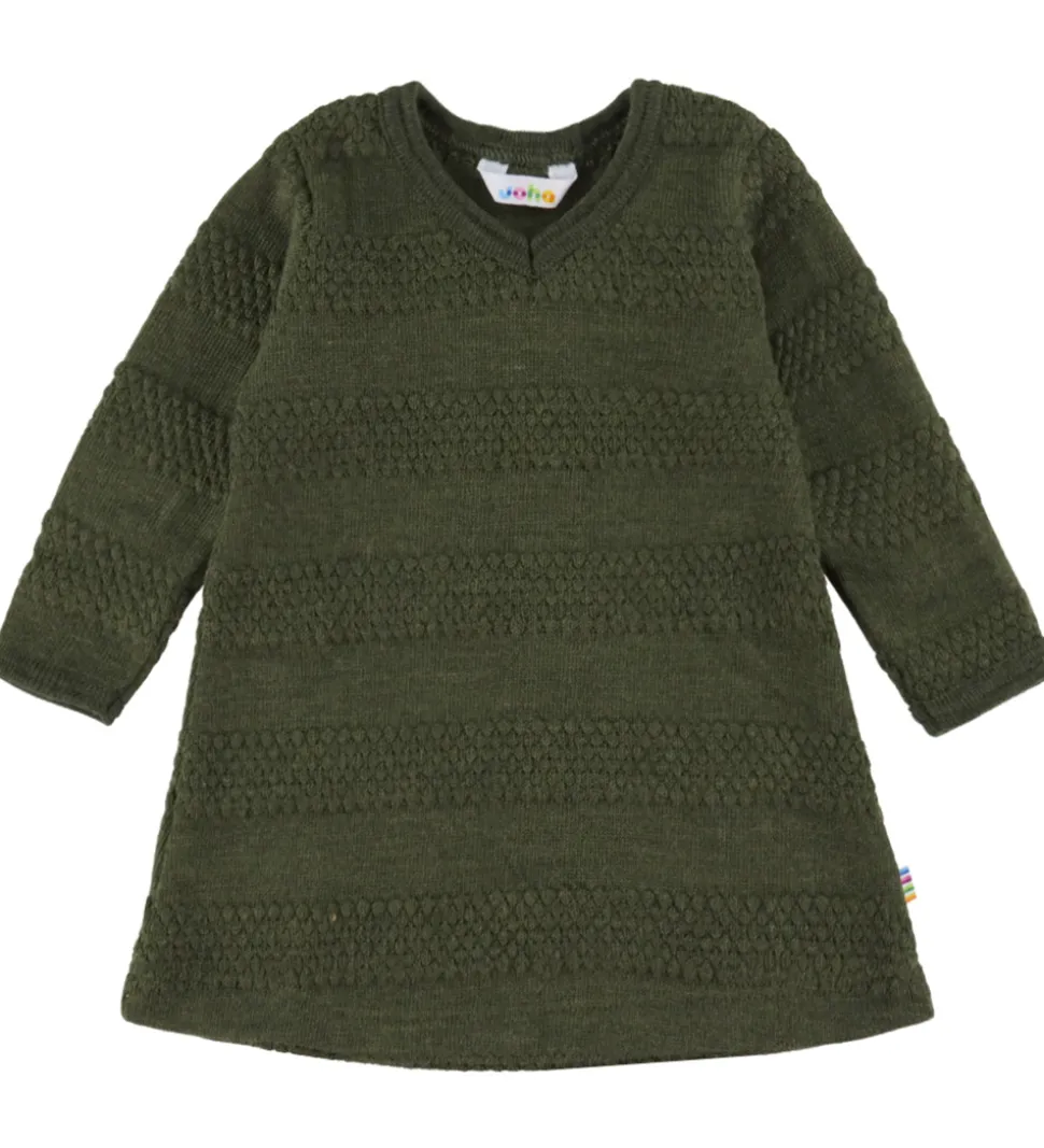 Joha Kjole - Strik - Uld - Mos Grøn