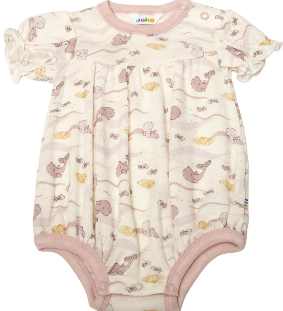 Joha Sommerdragt - Uld - Off White/Støvet Rosa m. Hval