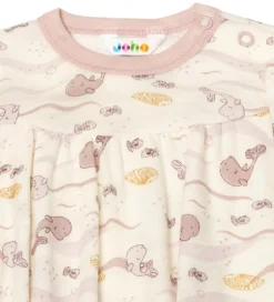 Joha Sommerdragt - Uld - Off White/Støvet Rosa m. Hval