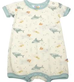 Joha Sommerdragt - Uld - Off White/Støvet Blå m. Fisk