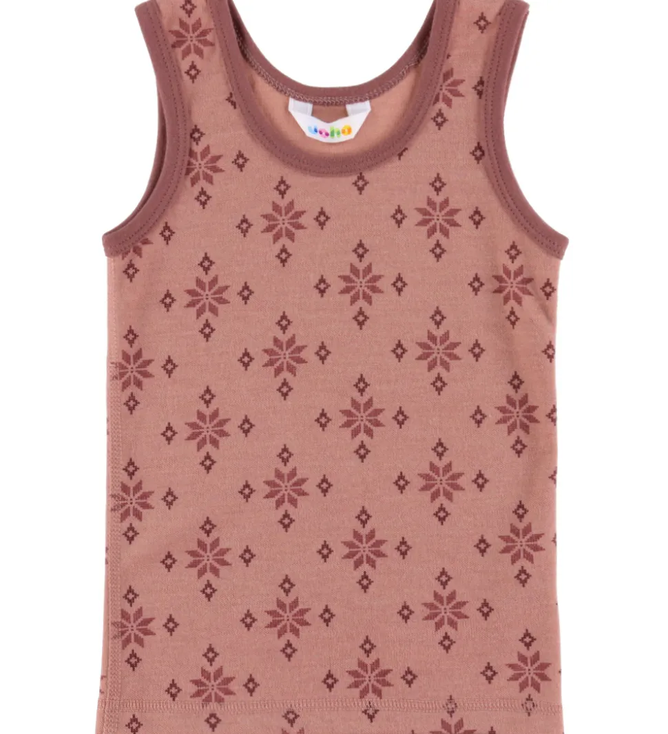 Joha Undertrøje - Uld/Bomuld - Rose m. Snefnug