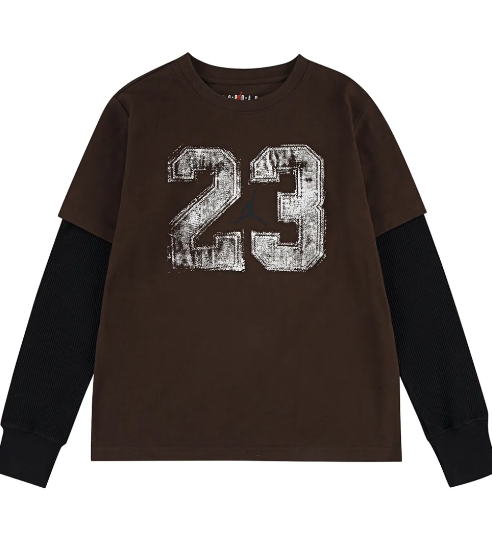 Jordan Bluse - Baroque Brown m. Hvid