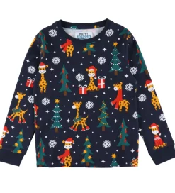 Jule-Sweaters Nattøj - 2-Delt - Christmas Giraffes