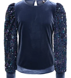 Kids Only Bluse - KogConfidence - Velour/Palietter - Naval Acade