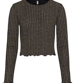 Kids Only Bluse - KogQueen - Black/Lurex Light Gold/Silver