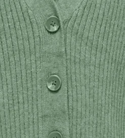 Kids Only Cardigan - Rib - Strik - KogMandy - Hedge Green/Melang