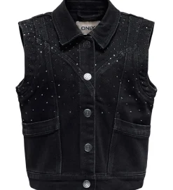 Kids Only Denimvest - KogKennedy - Washed Black/Rhinestone