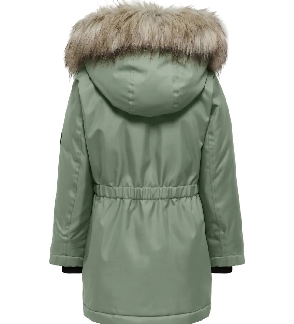 Kids Only Jakke - Noos - KogIris - Desert Sage/Fur Light Grey