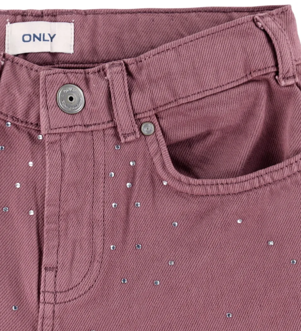 Kids Only Jeans - KogCobain - Rose Brown/Rhinestones