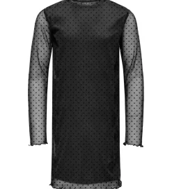 Kids Only Kjole - Mesh - KogDora - Black/Dots Flock Black