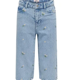 Kids Only Shorts - KogCobain - Light Blue Denim/Flower Embroide