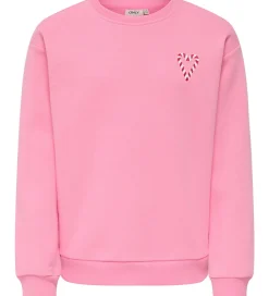 Kids Only Sweatshirt - KogZenja - Sachet Pink/Holly Jolly